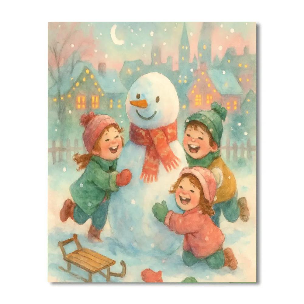 Children Building Joy Paint by numbers art