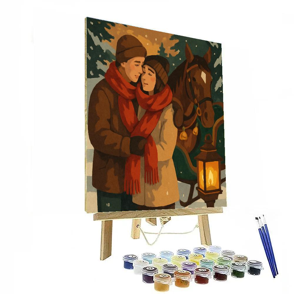 Sleigh Bells Embrace Number painting