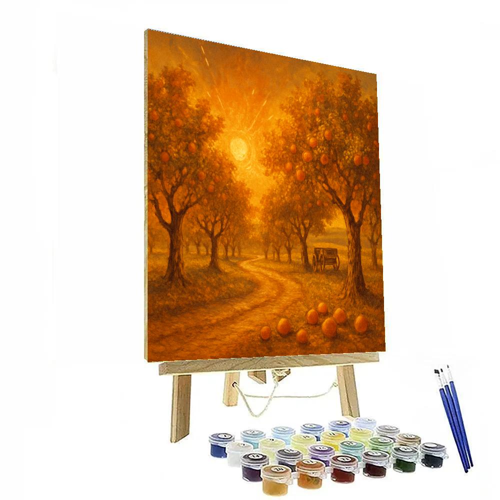 Sunset Orchard Lane painting number kit