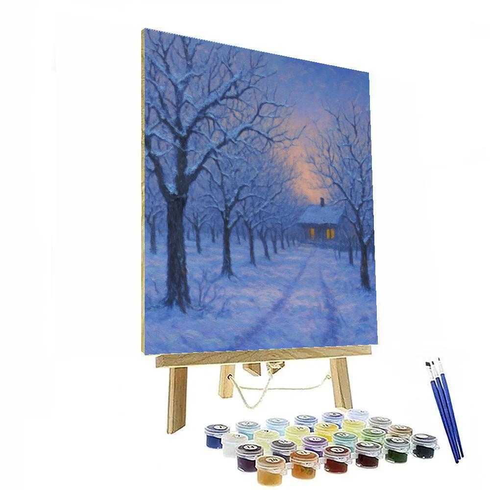Frozen Orchard At Twilight paint by numbers