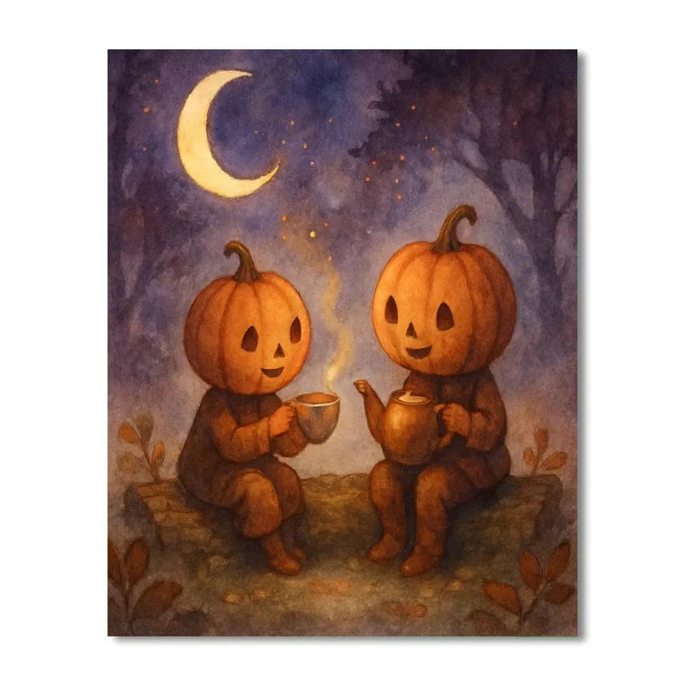 Moonlit Tea For Two Number painting