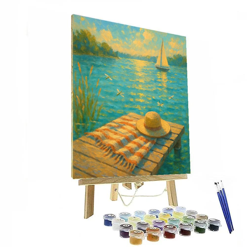 Late Summer Dockside Naps paint by color