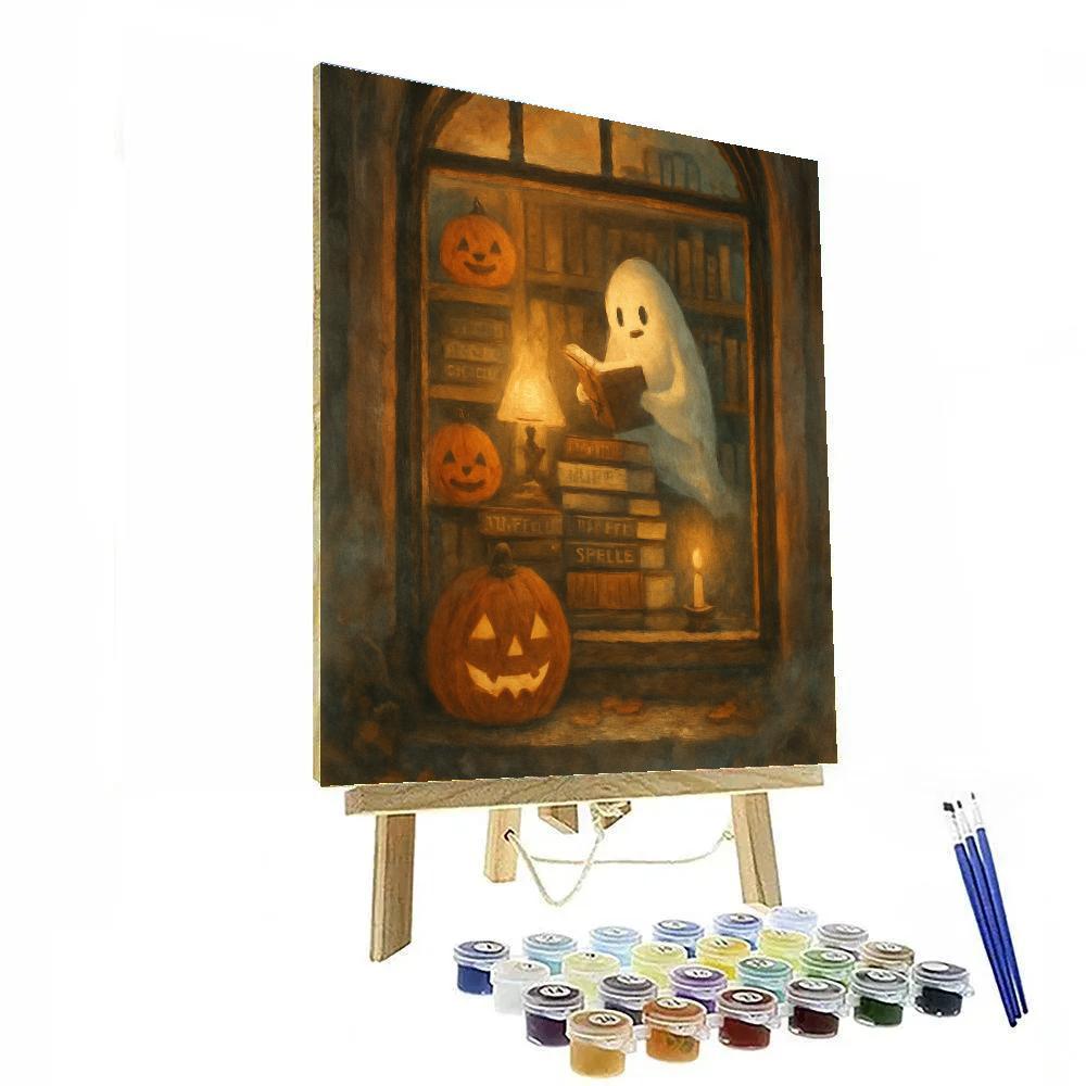 Autumn Bookshop Of Shadows painting number kit