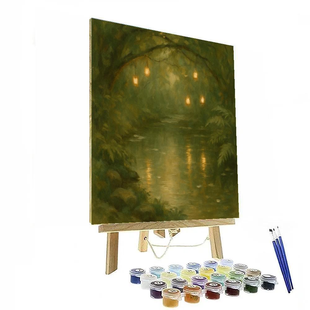 Hidden Glen With Lanterns Paint by numbers art