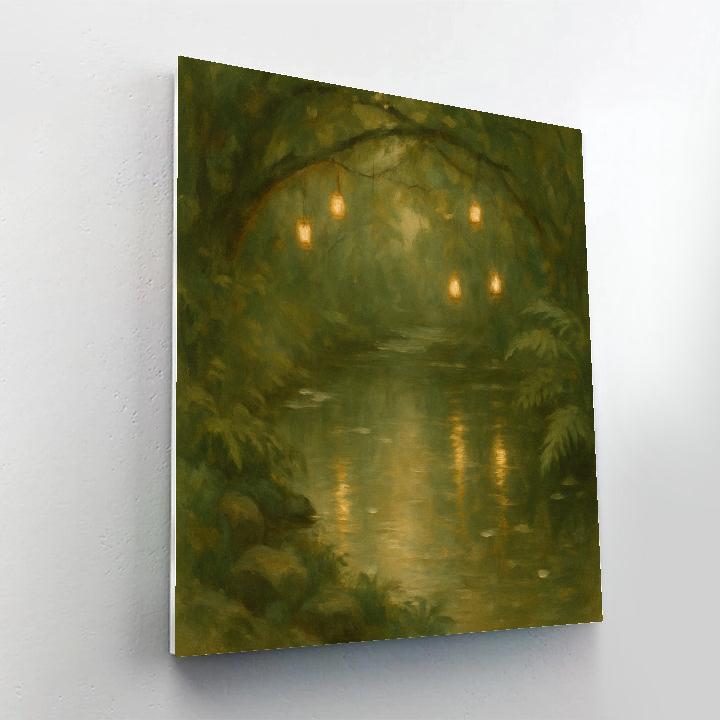Hidden Glen With Lanterns Paint by numbers art