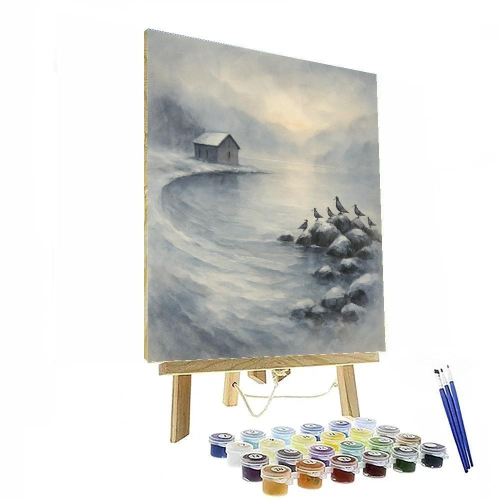 Crescent Bay In Frost Fog Numbered painting kits