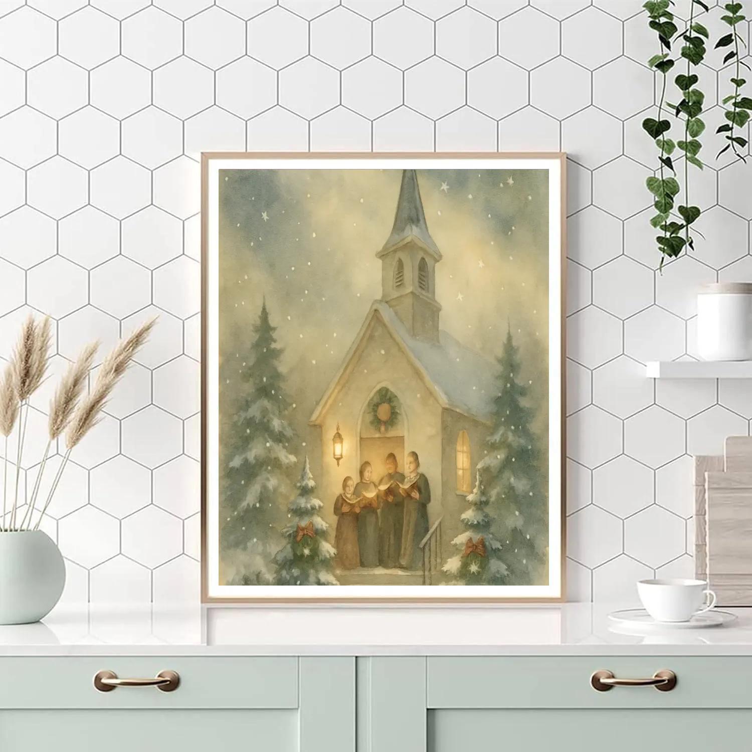 Starry Choir At The Steeple paint by color