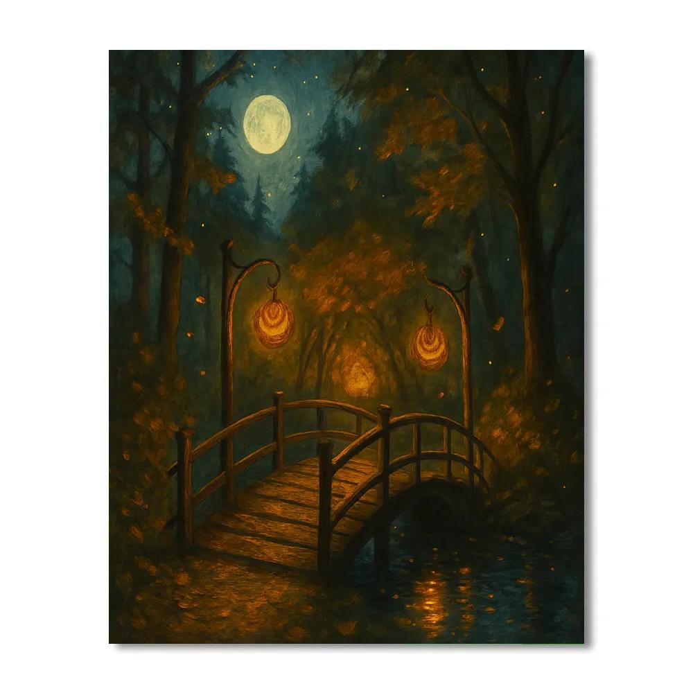 Lantern Bridge To The Enchanted Hollow DIY paint by numbers