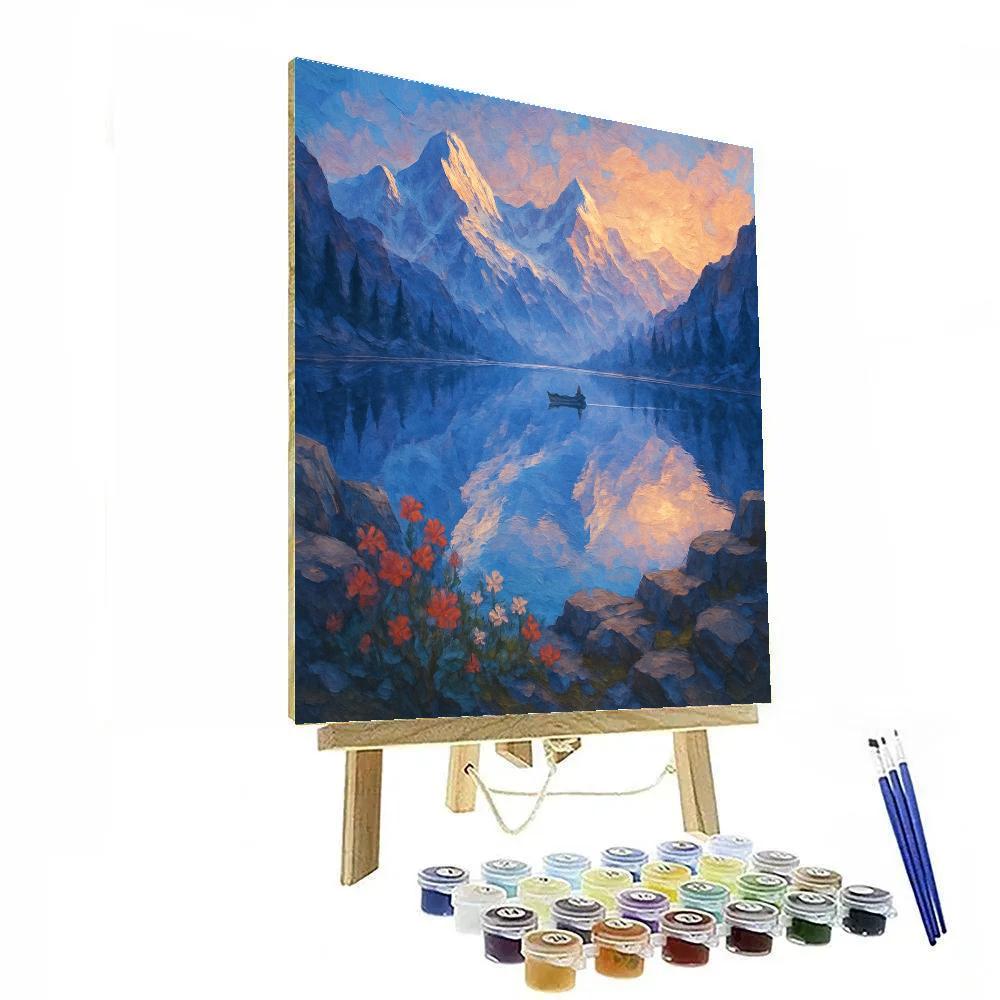 Quiet Alpine Mirror Numbered painting kits