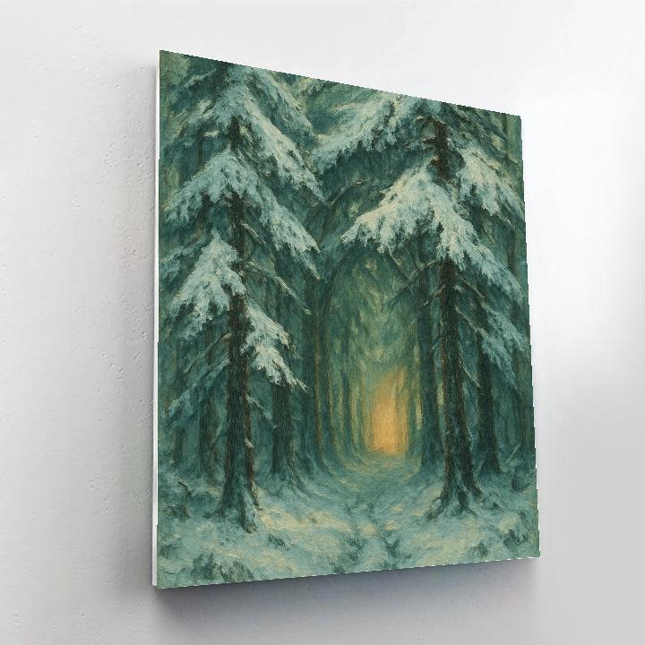 Cathedral Of Snowy Pines paint by numbers