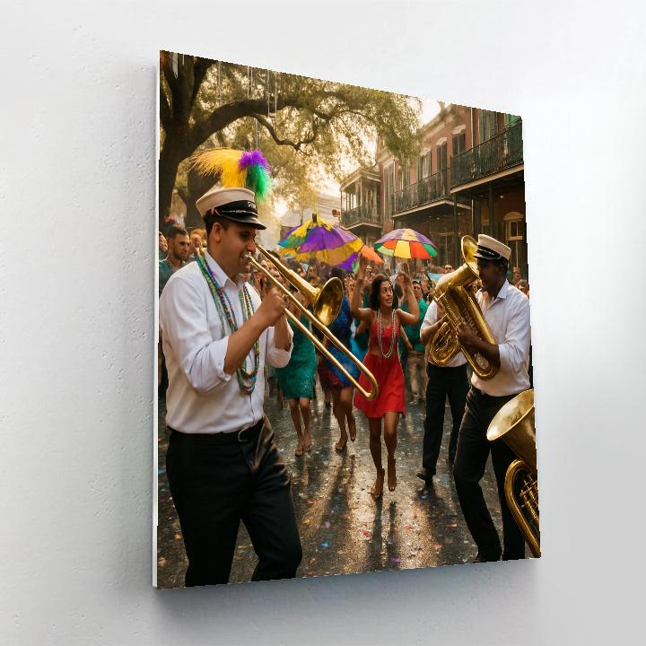 Mardi Gras Second Line Parade painting number kit