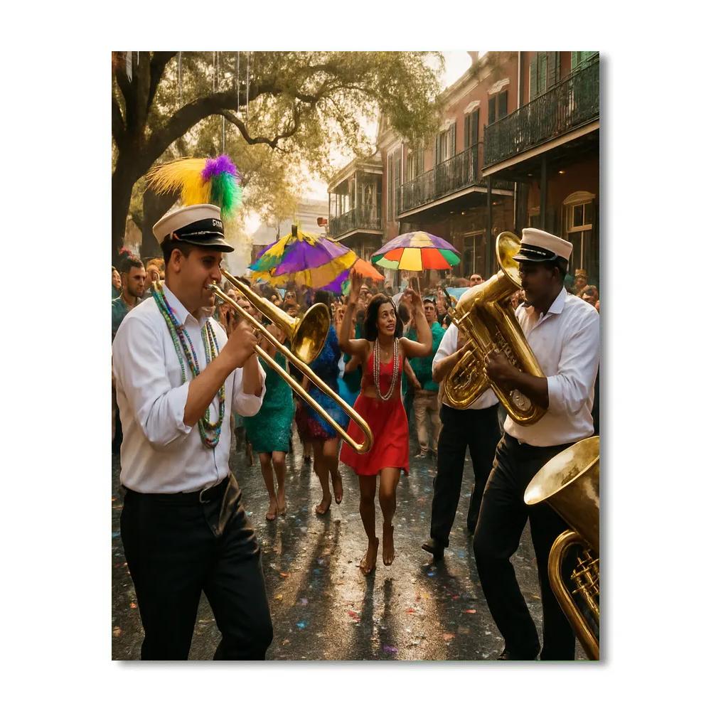 Mardi Gras Second Line Parade painting number kit