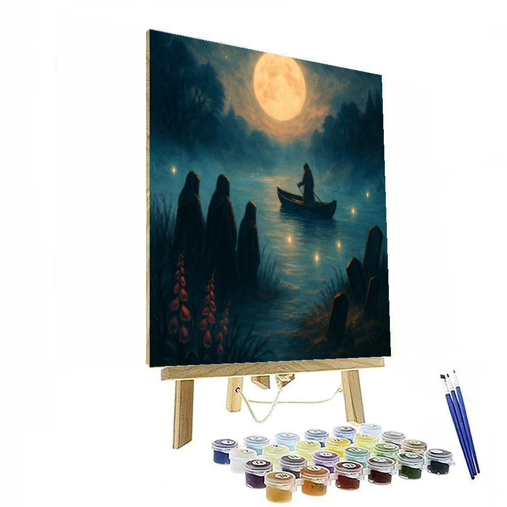 Silent Ferry At Witching Hour Numbered painting kits