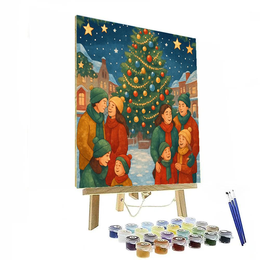 Stars Over The Square Paint by numbers kits