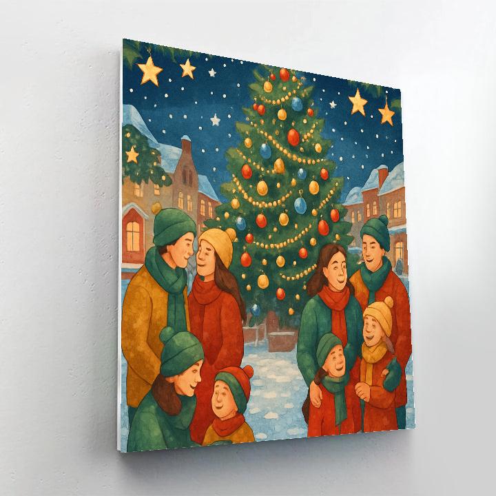 Stars Over The Square Paint by numbers kits