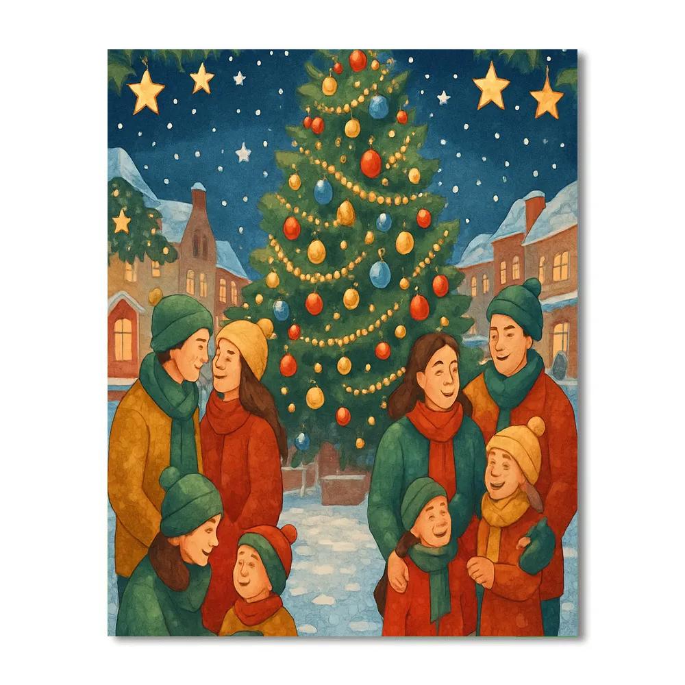 Stars Over The Square Paint by numbers kits