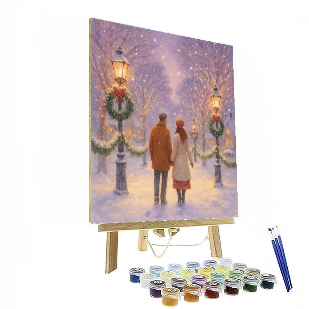Frosted Lantern Stroll paint by number
