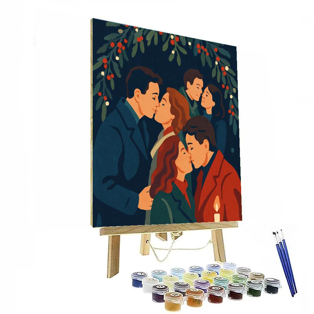 Midnight Mistletoe paint by number