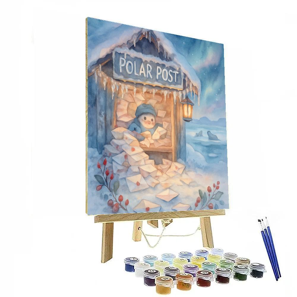 Polar Post Office Eve Number painting