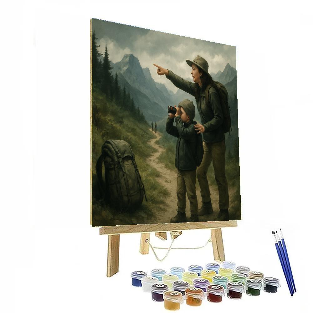 Mountain Trail Teaching Moment Number painting