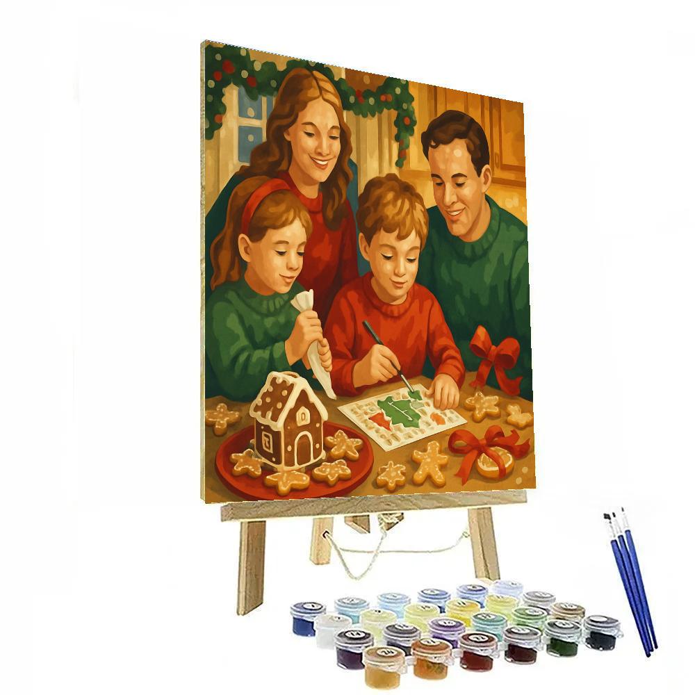 Gingerbread Gathering Number painting