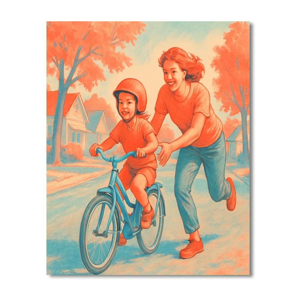 Learning To Ride With Gentle Hands paint by number