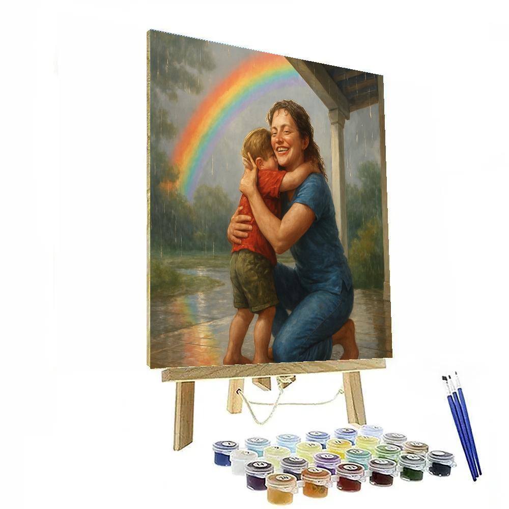 Rainbows After The Storm Hug paint by numbers