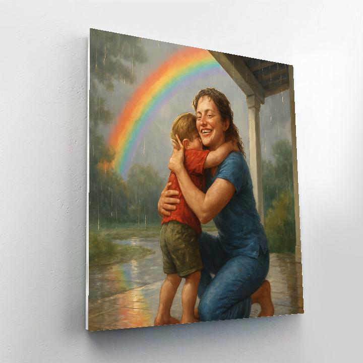 Rainbows After The Storm Hug paint by numbers