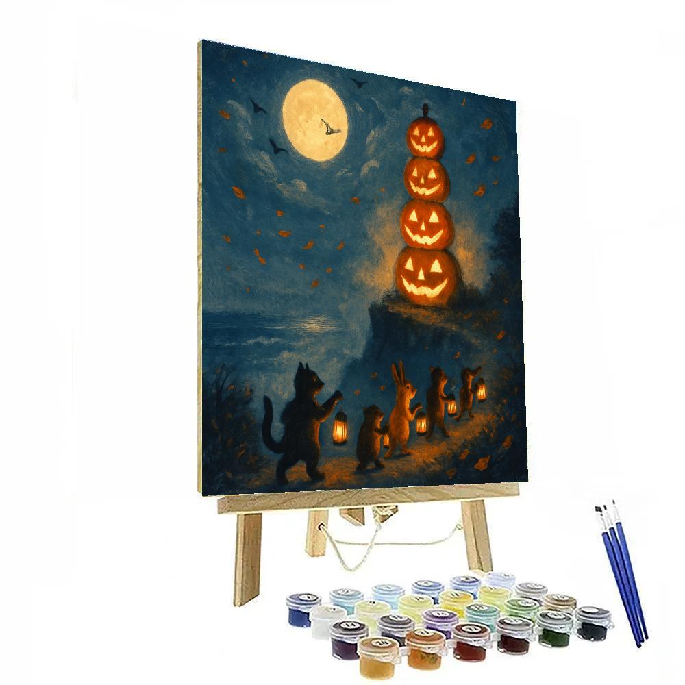 Pumpkin Lighthouse Court DIY paint by numbers