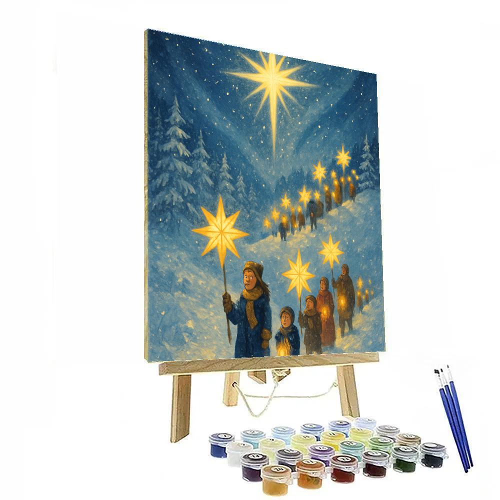 North Star Lantern Procession Painting by numbers kit