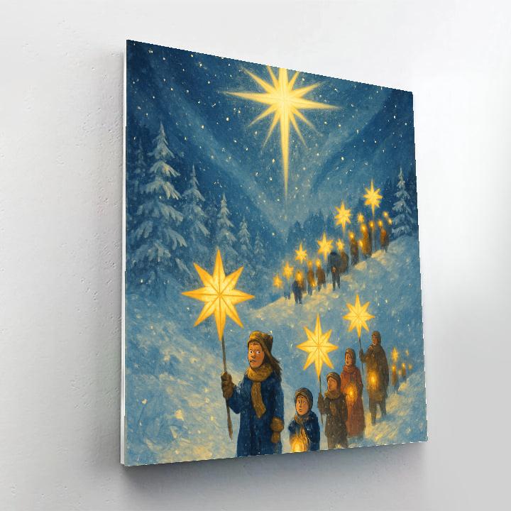 North Star Lantern Procession Painting by numbers kit