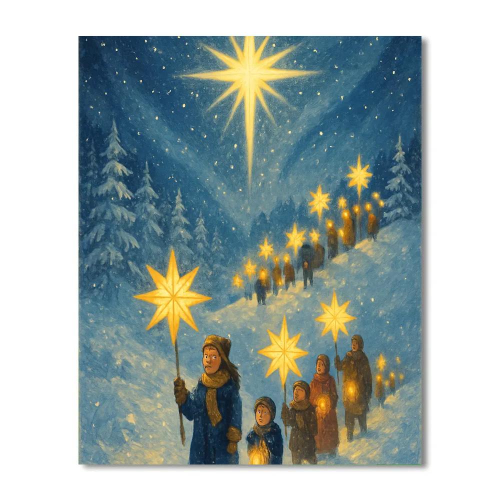 North Star Lantern Procession Painting by numbers kit
