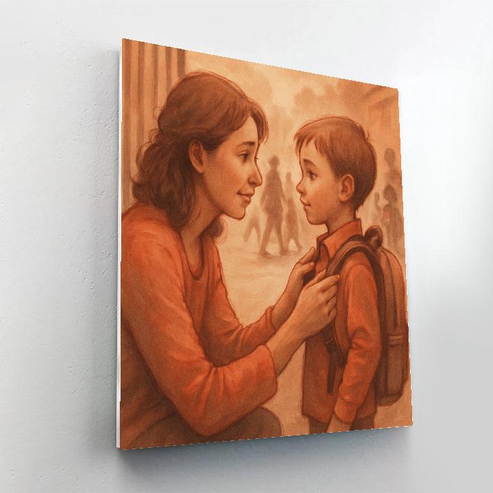 Farewell At The School Gate painting number kit