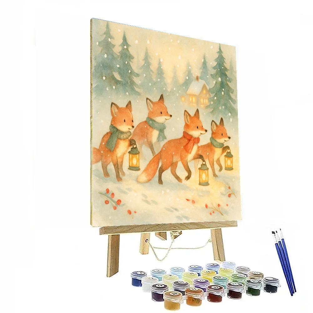 Carol Of The Lantern Foxes paint by numbers