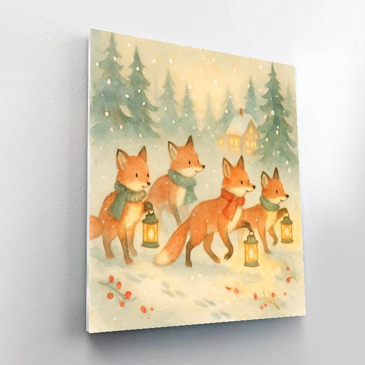 Carol Of The Lantern Foxes paint by numbers