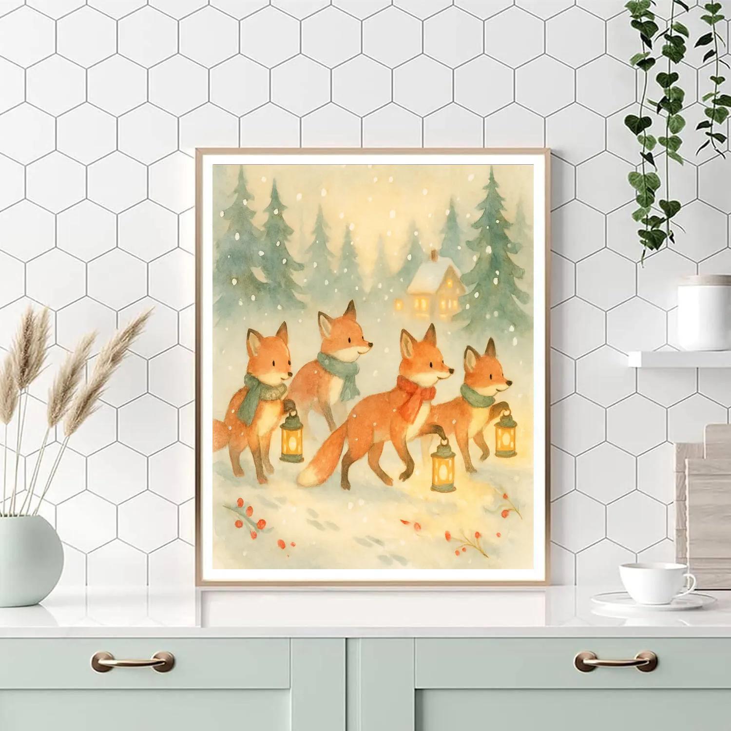 Carol Of The Lantern Foxes paint by numbers