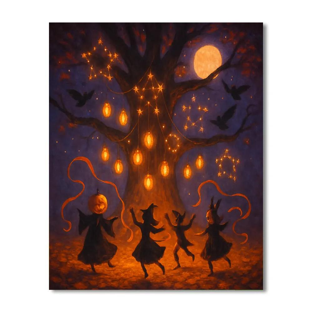 The Lantern Tree Circle paint by color