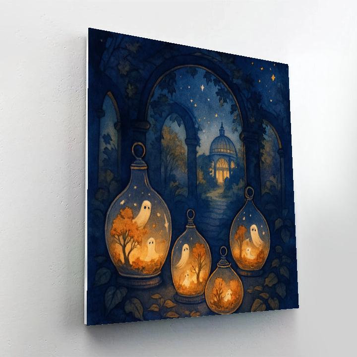 The Glass Lantern Gardens DIY paint by numbers