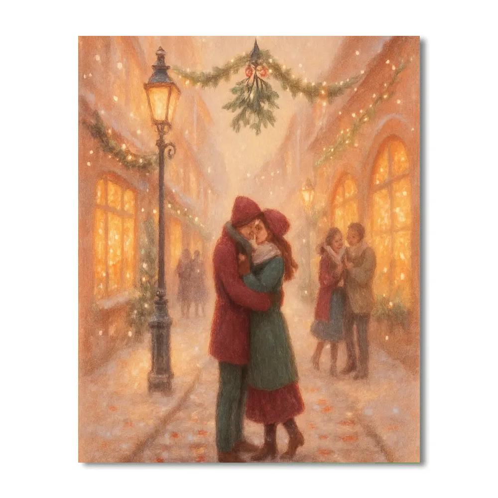 Mistletoe Alley Surprise paint by number