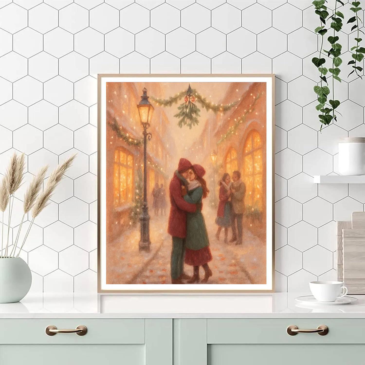 Mistletoe Alley Surprise paint by number