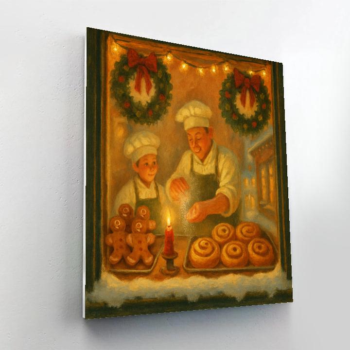 Candlelit Window Bakery painting number kit