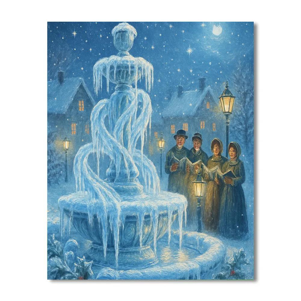 Frozen Fountain Carols Paint by numbers kits
