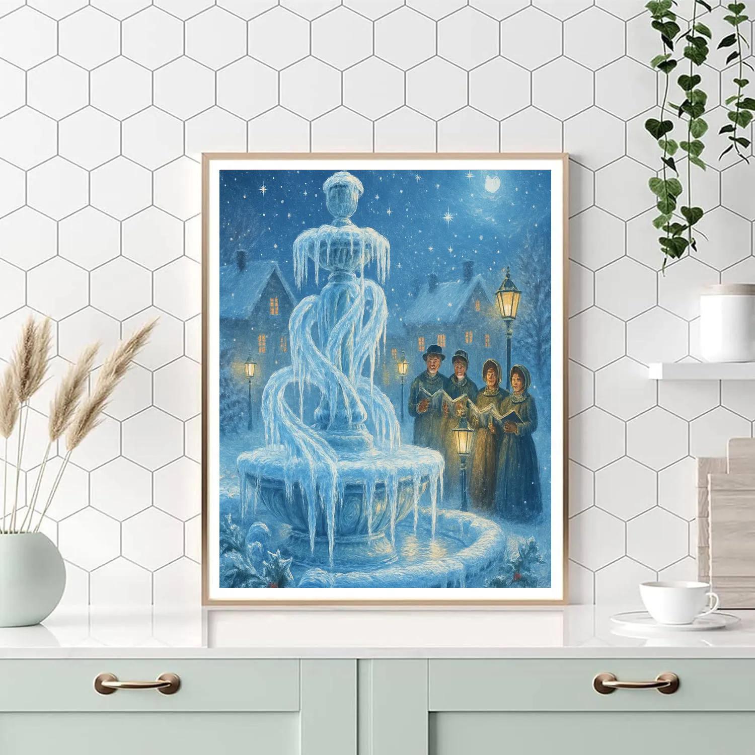 Frozen Fountain Carols Paint by numbers kits