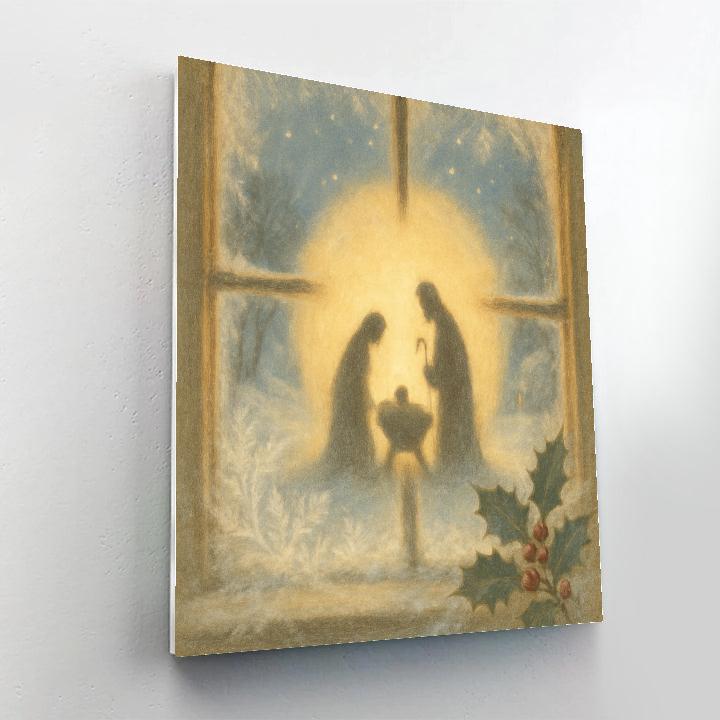 Frosted Window Nativity painting number kit