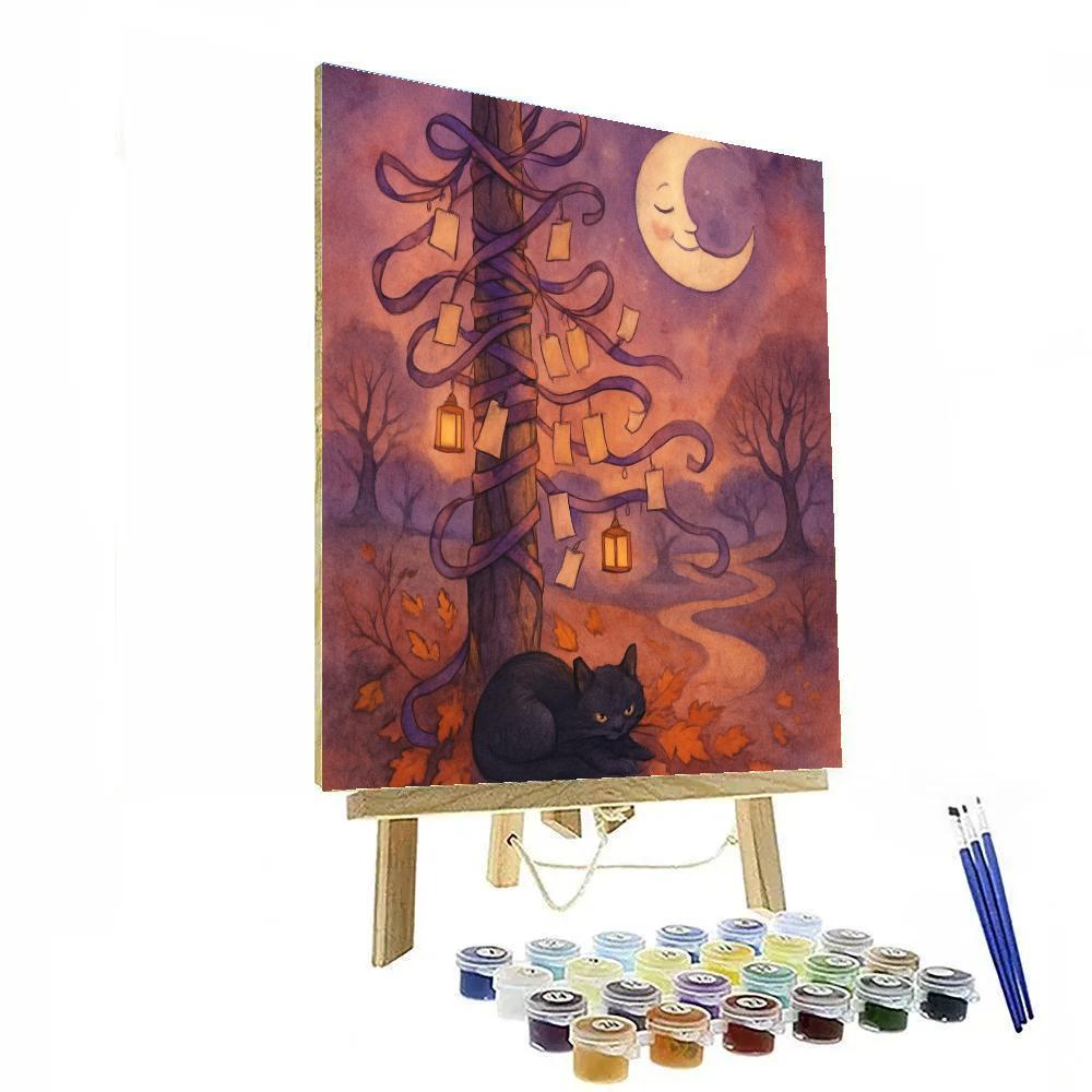 The Moonlit Wishing Post Paint by numbers kits