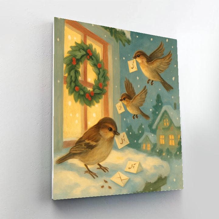 Sparrow Post Carol Notes paint by number