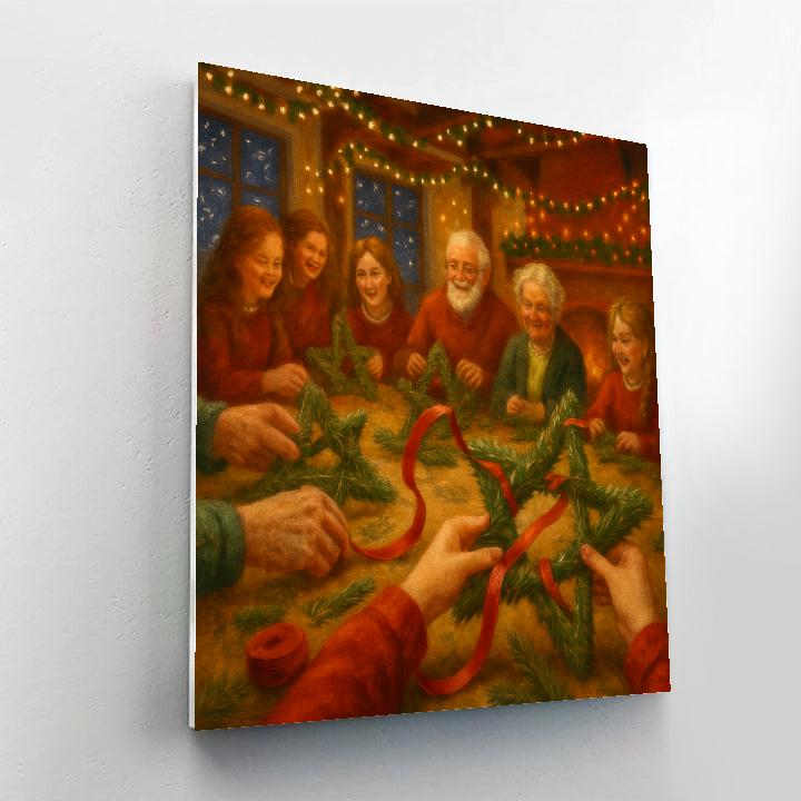 Starlit Wreath Workshop painting number kit