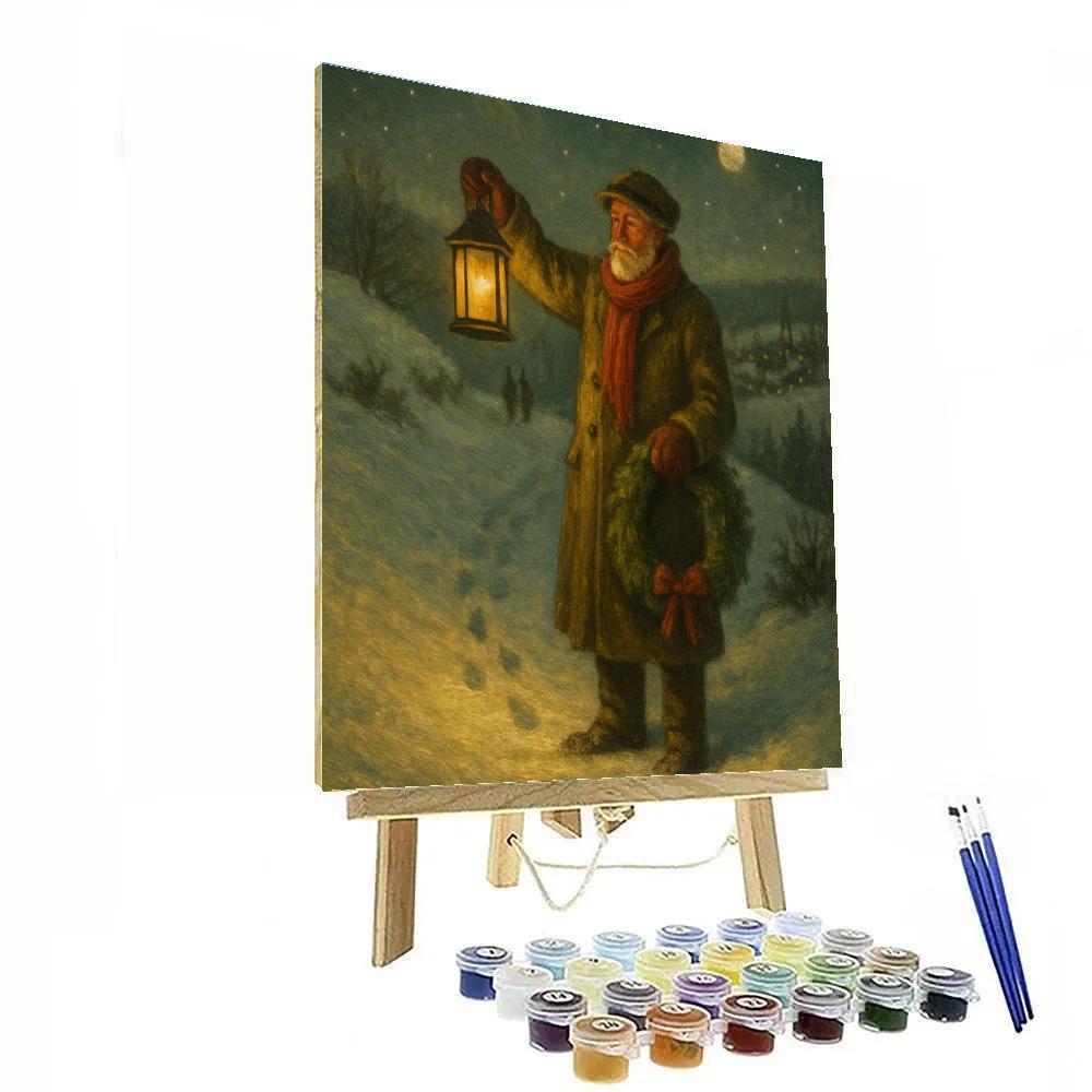 Cedar Wreath Night Watch paint by numbers
