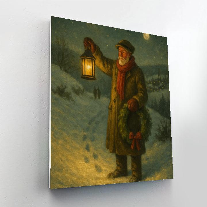 Cedar Wreath Night Watch paint by numbers