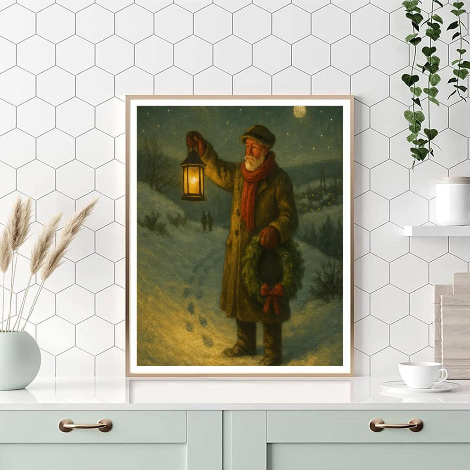 Cedar Wreath Night Watch paint by numbers